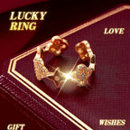 Lucky Star Clover Ring - Guided by Stars, Guarded by the Clover
