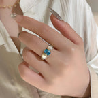 Bague Aigue-Marine Naturelle Rêveuse - Esprit Calme