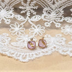 Faceted Square Rutilated Quartz & Amethyst Rose Gold Gift Box Set - Strengthen Personal Aura