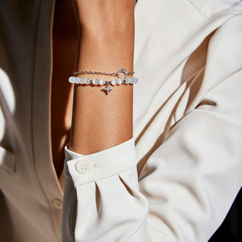 Bracelet Lune et Étoile Pacte d'Amour