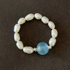 Bague Aigue-marine et Perle - Bienfaits spirituels et Énergie positive