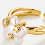 Starlight Pearl Gold Ring - Direct Way with Confidence