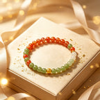 Natural Hetian Jade & Red Agate Bracelet - Wear Peace Close to Your Heart