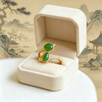 Natural Hetian Jade Cat Ring - Purity & Wisdom & Peace