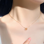 Abundance Compass Natural Citrine Necklace/Bracelet Set - Wealth & Opportunity