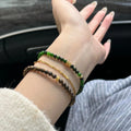 Kynam Agarwood and Nephrite Green Jade Layered Bracelet - Stay Grounded and Peaceful
