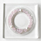 Natural Rose Quartz & Freshwater Pearl Bracelet - True Love Prelude