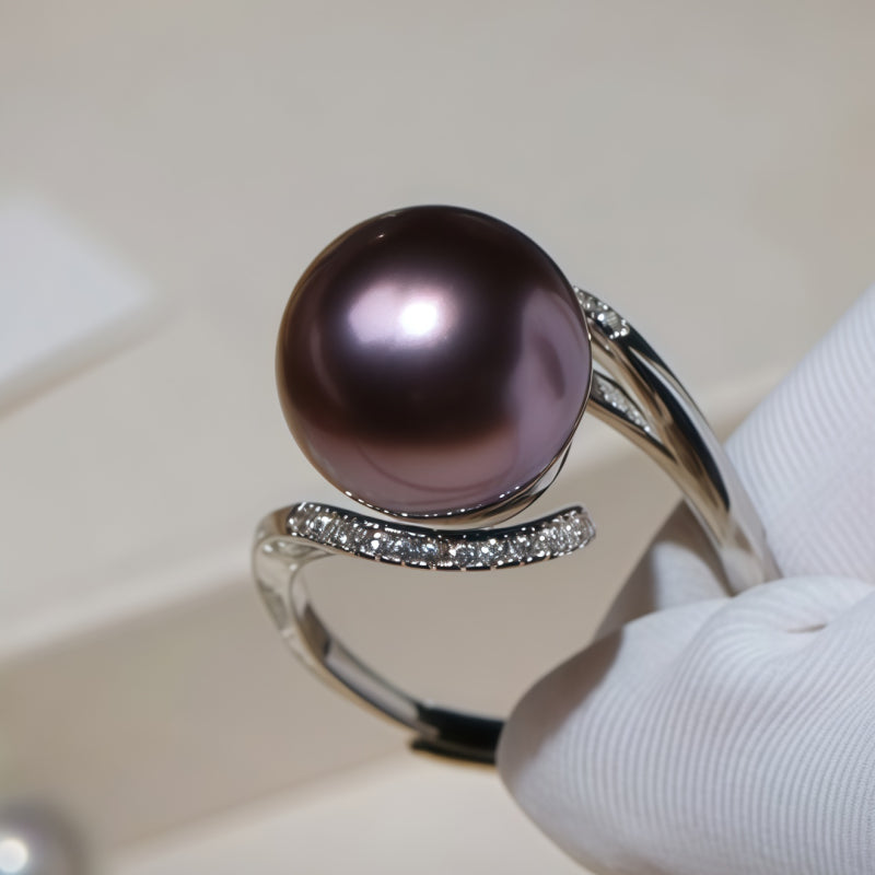 Purple Freshwater Pearl Jewelry Set - Nobility & Gentleness