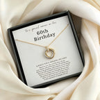 Gold-Tone Intertwined Circle Pendant Necklace | Elegant Birthday Jewelry