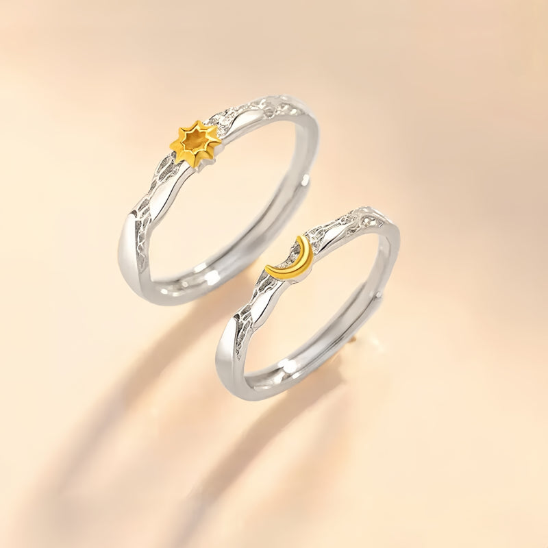 Sun & Star Couple Rings – Luck That Follows You Day and Night