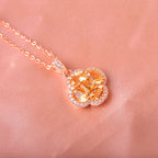 Collier en cristal naturel trèfle de la réussite — Cadeau pour elle • Cadeau de fêtes
