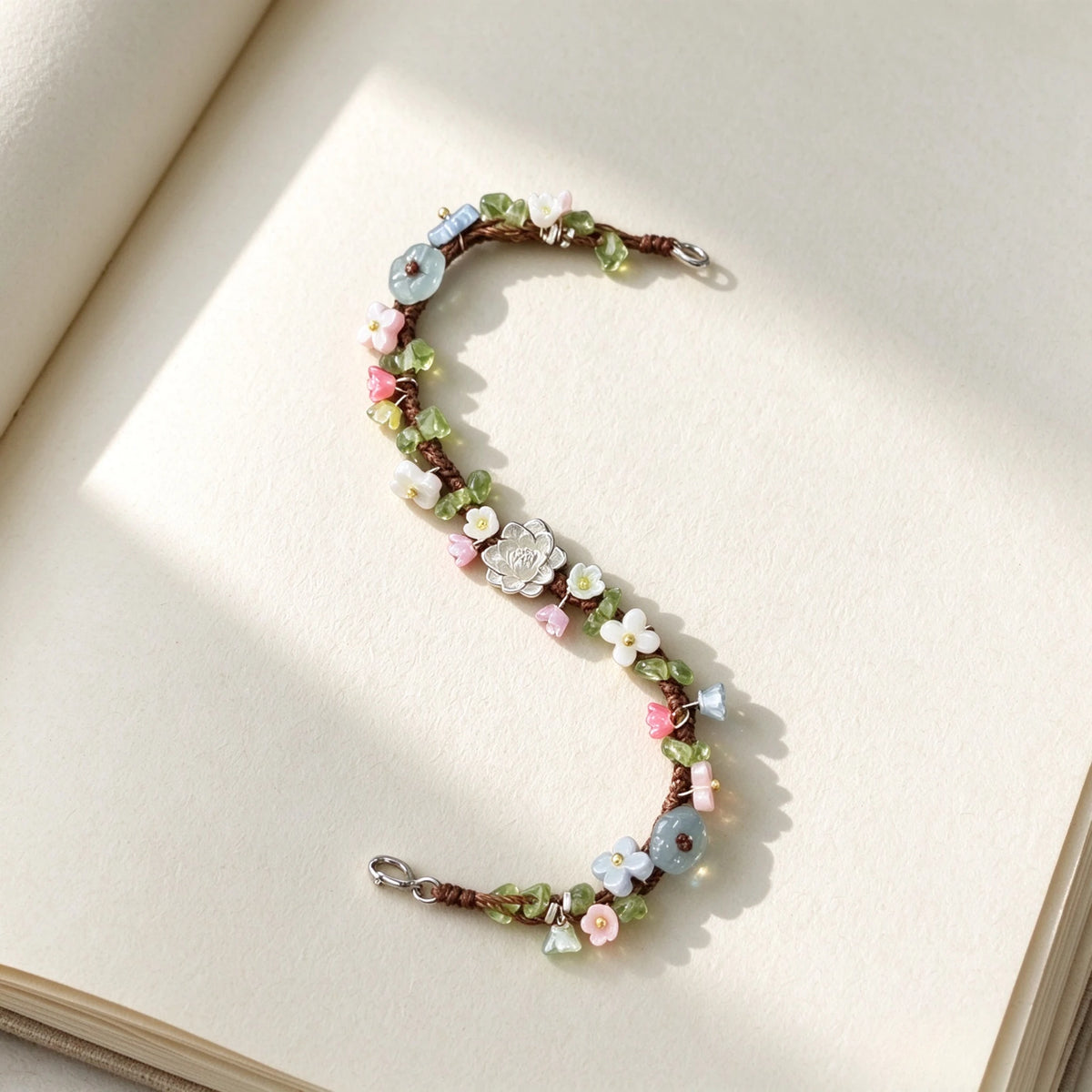 Handmade Lotus Flower S925 Bracelet - Wash Away All Worries