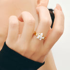 Starlight Pearl Gold Ring - Direct Way with Confidence