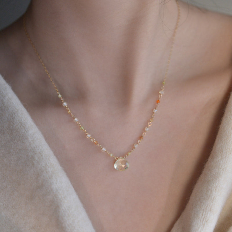 Pure Citrine Necklace– Attract Wealth, Boost Confidence, Absorb Sunshine