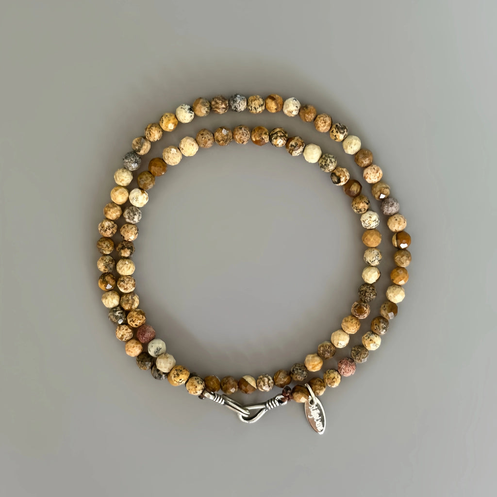 Natural Stone Faceted Bead Stackable Bracelet - Gentle Energy & Daily Healing