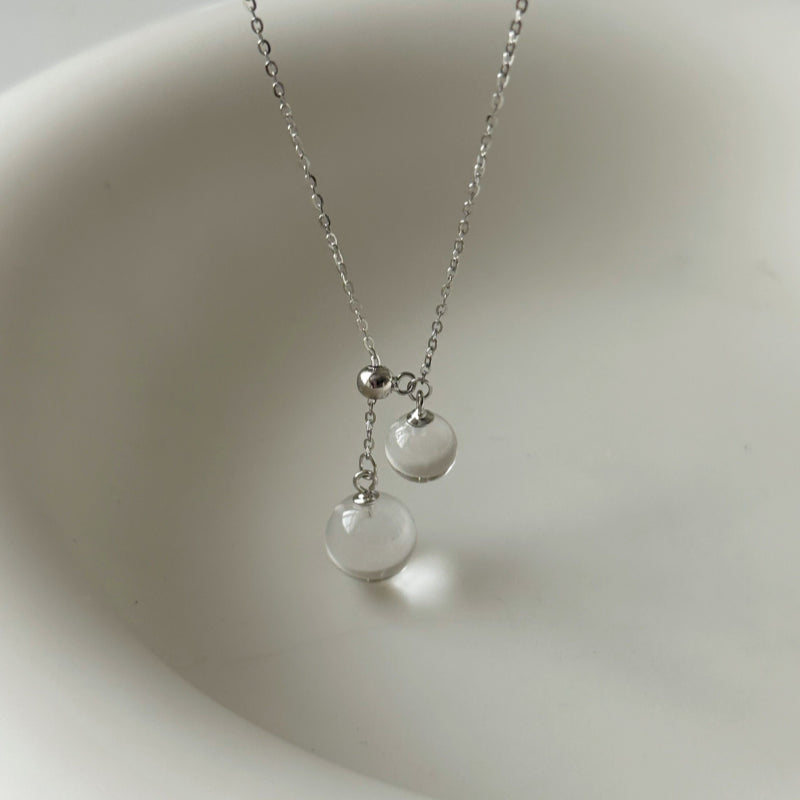 Clear Quartz Pull-Ajust Necklace - Inner purity & Clear expression
