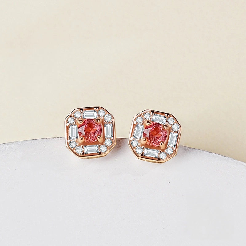 Boucles d'oreilles en cristal naturel « Cœur guéri »