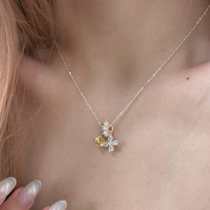 Butterfly Natural Citrine Necklace - Attracts Steady Wealth & Boosts Career