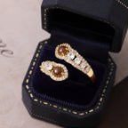 Bague en cristal œil de tigre brillant - Apportez la prospérité