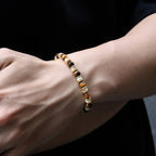 Bracelet en pierre naturelle œil de tigre, bracelet de perles de niche pour couples, cadeau pour hommes et femmes