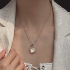 Collier Étoile Trapue en Quartz Clair AA – Purifie l'aura, Manifeste les souhaits