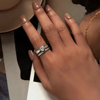 Bague en améthyste naturelle irrégulière – Calme l'esprit, approfondit l'intuition, attire la paix