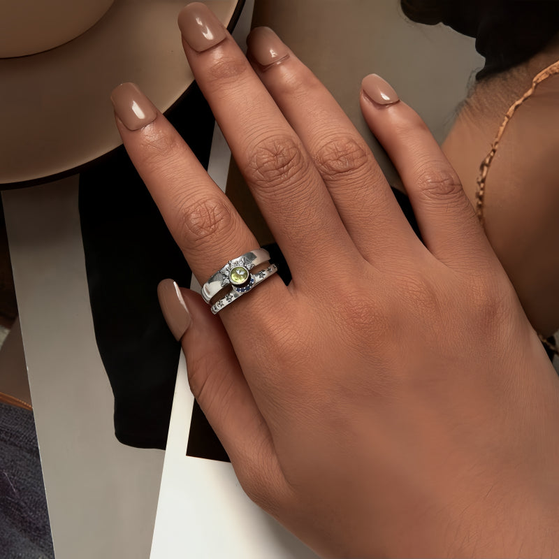 Bague en améthyste naturelle irrégulière – Calme l'esprit, approfondit l'intuition, attire la paix