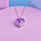 Écho du collier en cristal naturel Purple Heart