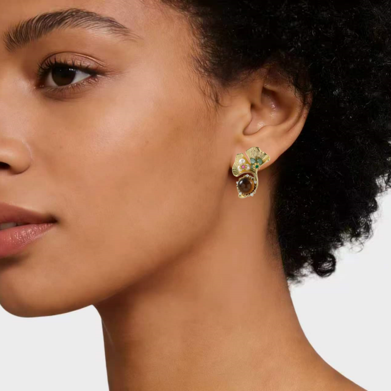 Lumina Tigeris Natural Tiger Eye Earrings
