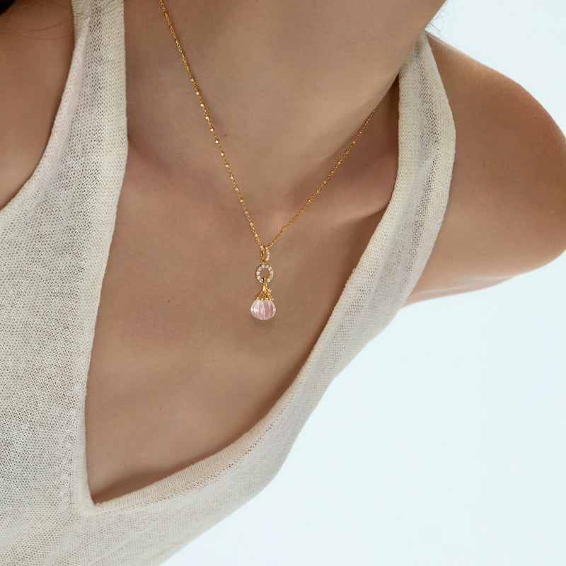 Flacon de parfum en quartz rose et quartz clair – Amour et Clarté