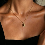Collier en pierre naturelle Œil de tigre, chaîne pour femme vintage style Maillard
