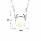 Pendentif Trèfle à quatre feuilles bleu en cristal naturel – Cadeau porte-bonheur pour elle / Maman