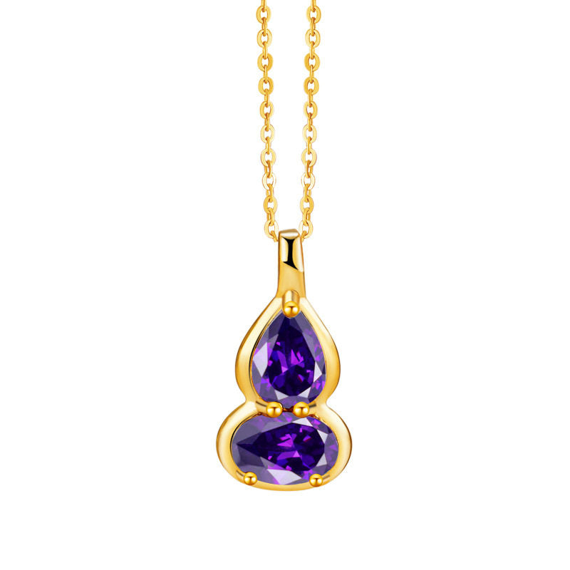 Birthstone Necklace for 12 Months, Lucky Fortune Pendant Birthday Gift for Her