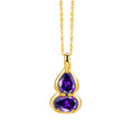 Birthstone Necklace for 12 Months, Lucky Fortune Pendant Birthday Gift for Her