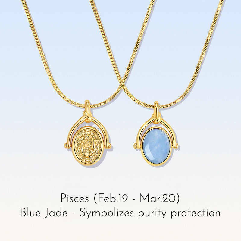 Zodiac Birthstone Necklace, Minimalist Clavicle Chain, Unique Birthday Gift for Girlfriend