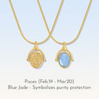 Zodiac Birthstone Necklace, Minimalist Clavicle Chain, Unique Birthday Gift for Girlfriend