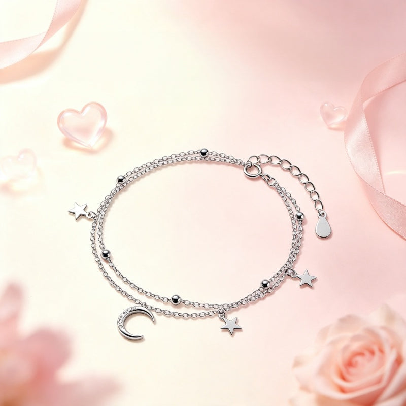 Bracelet Lune et Étoile Pacte d'Amour