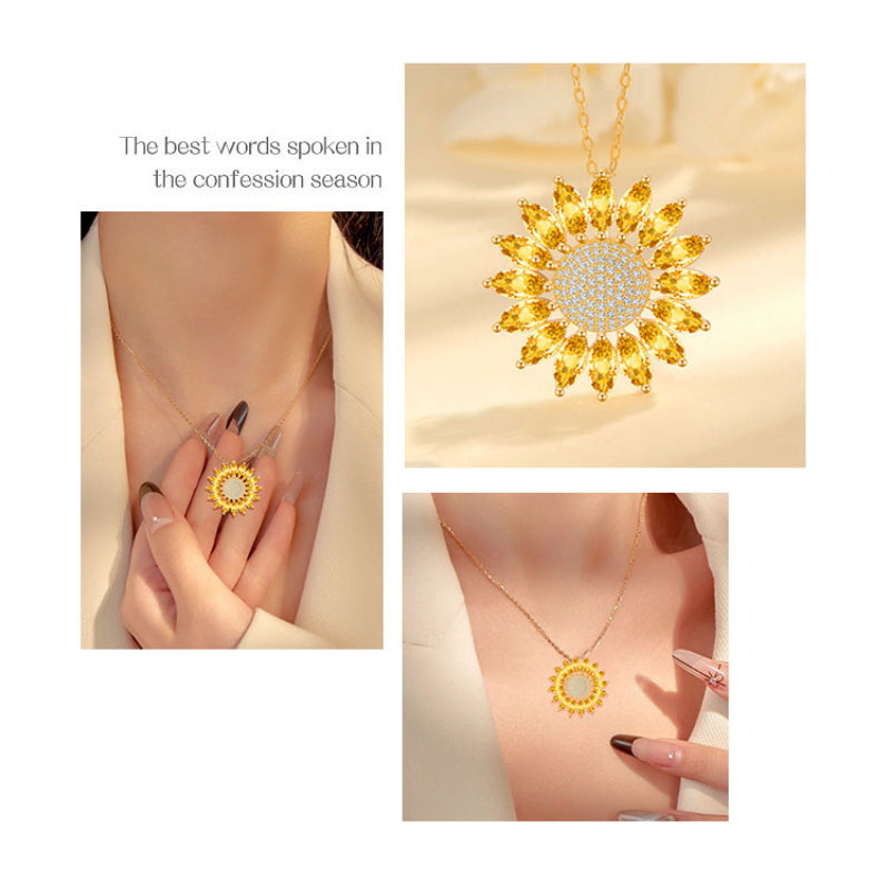 The Smile of Sunflower Natural Citrine Necklace - Abundance & Prosperity