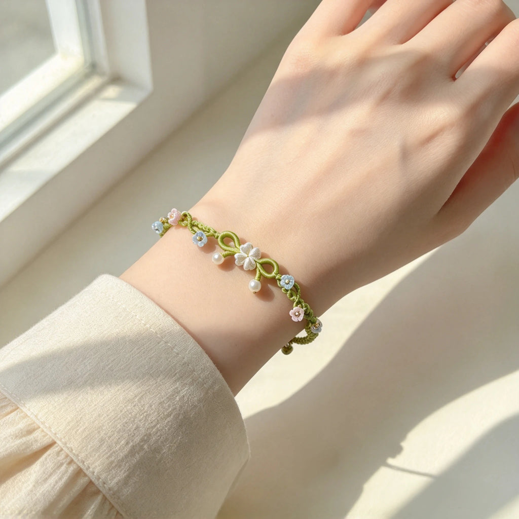 Four-leaf Clover Butterfly Braided Bracelet - Embrace Good Luck
