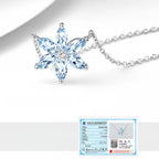 Collier Fleur Aigue-marine Naturelle · Calmez Votre Énergie
