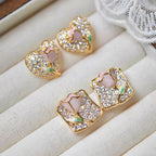 Rose Pink Necklace/Bracelet/Ring/Earrings Set - Sincere Romantic Love