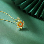 Collier ras-du-cou « Lian Huang » Lotus oriental – Bijoux de style chinois