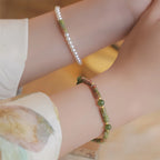 Unakite & Pearl Stackable Bracelet - Gentle Restorative Vibes