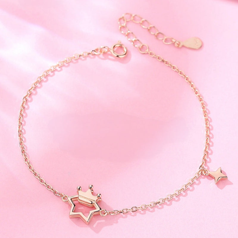 Star & Crown Necklace/Bracelet/Earrings Set - Confidence and Glamour