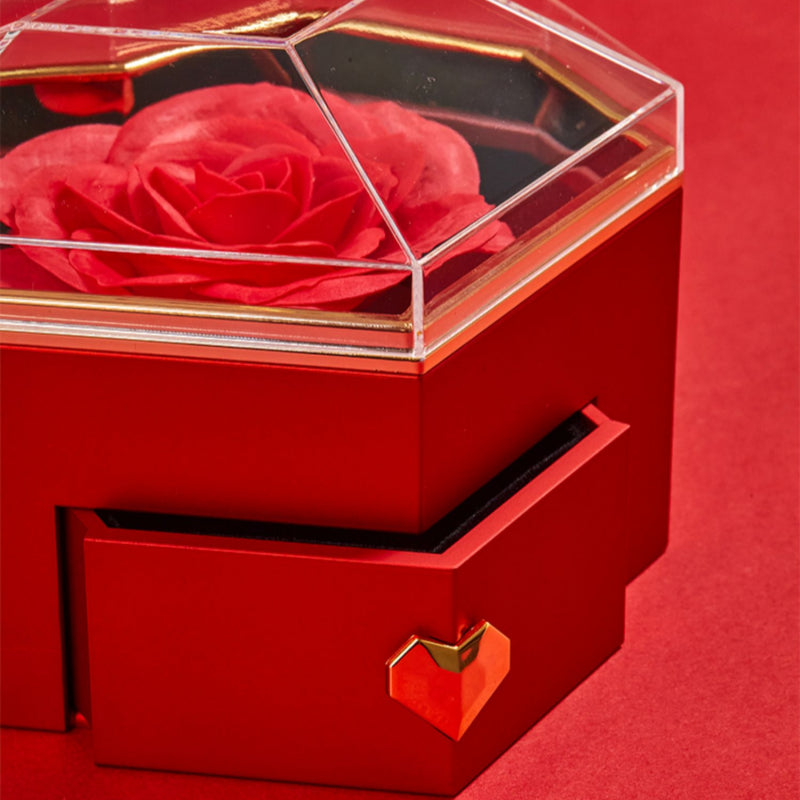 Romantic Heart Gift Box with Flower