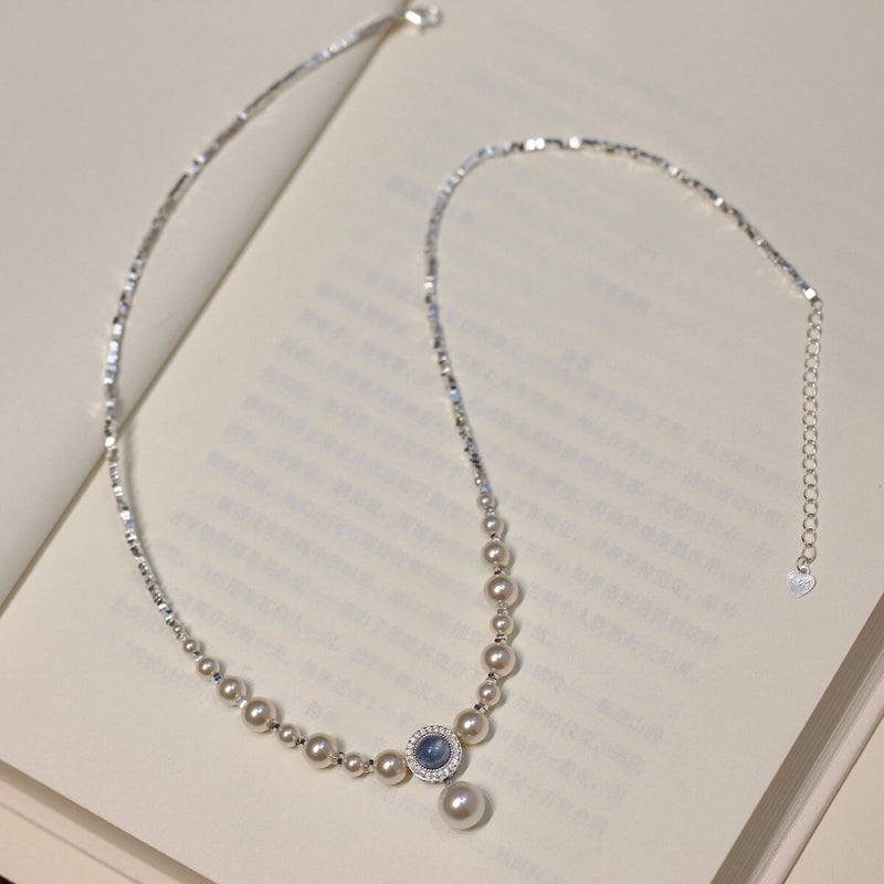 Ocean Pearl Natural Aquamarine Necklace - Purity & Truth