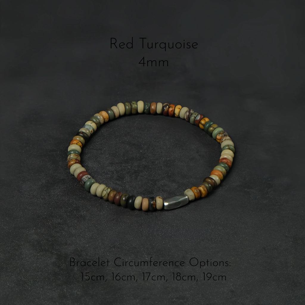 Vintage Natural Stone Beaded Bracelet - Ease Stress & Embrace Serenity