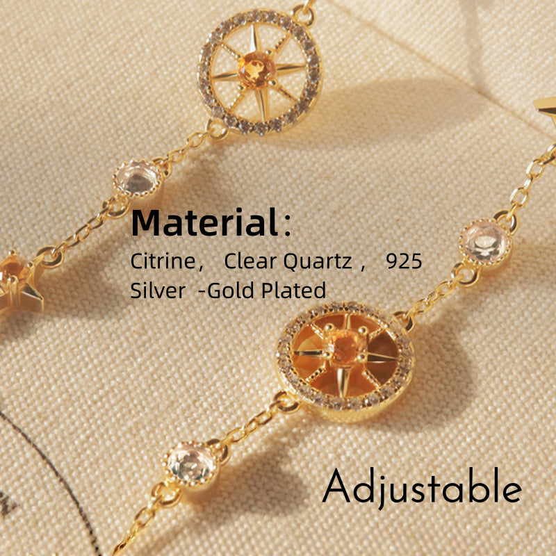 Starlight Compass Citrine Bracelet - Positive Energy & Direction