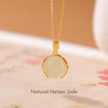 Minimalist Natural Hetian Jade Pendant Necklace - Peace & Perfection