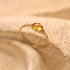 Natural Citrine Ring - Strengthens Money-Magnet Aura